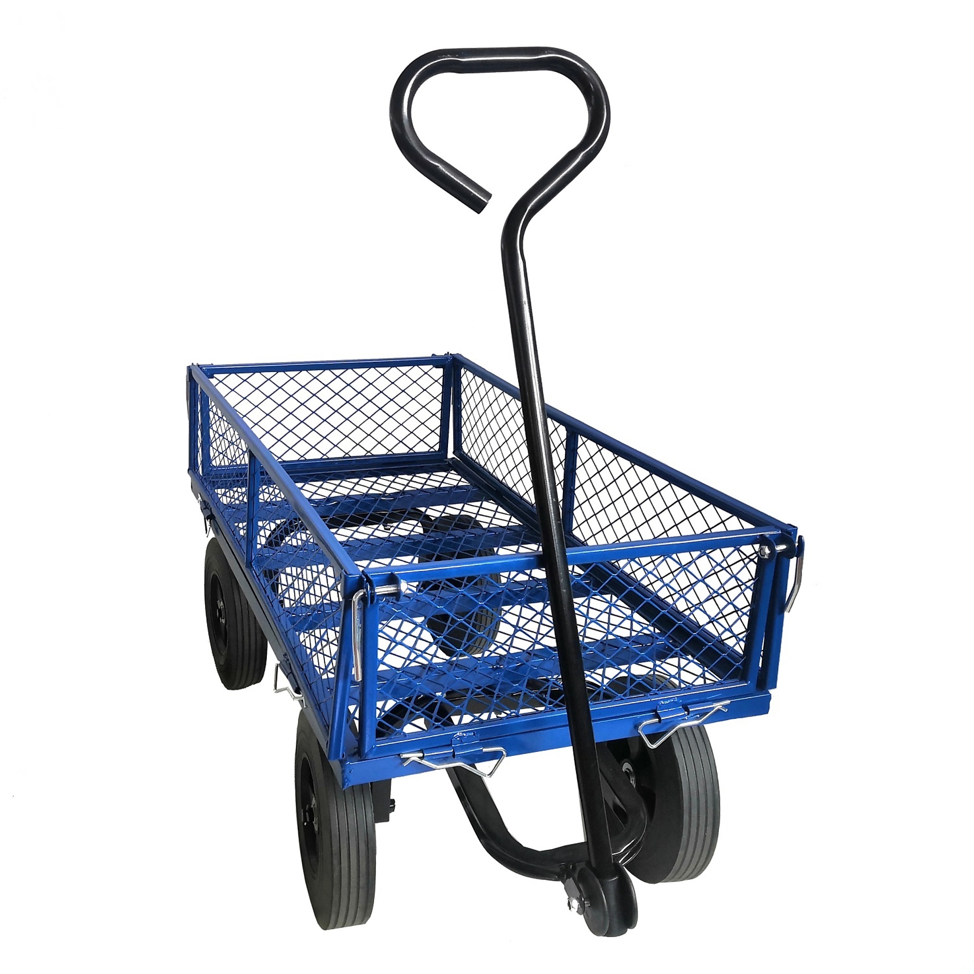 BlackTeck Foldable Multi-Functional Tool Cart — Blue, Non-Pneumatic Tires, Model# N2-48027